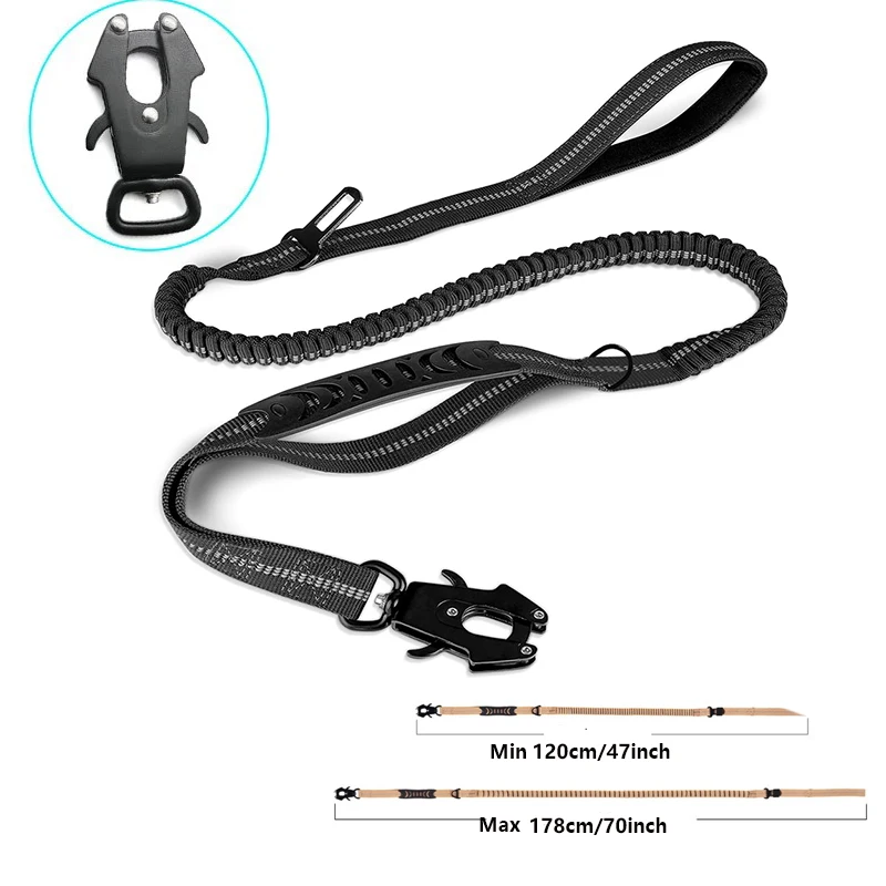 Bungee Dog Leash Shock Absorbing - No Pull Dog Leash Reflective Shock