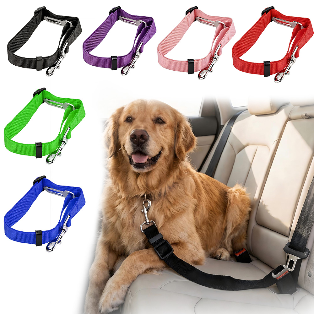 Dog Seat Belt Harness Safety Tether - Dog Car Seat Belt Pet Safety