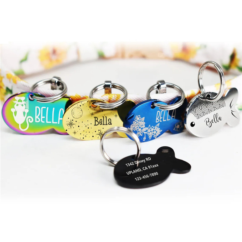 Reflective Dog Collar Personalized Engraved - Free Custom Engraved Cat ID Tag