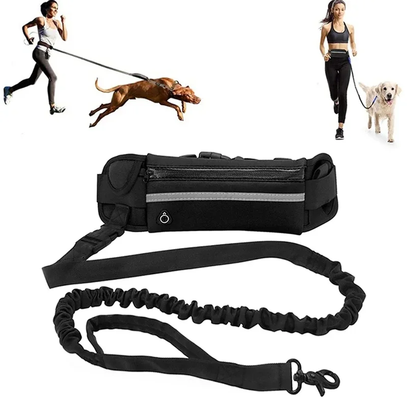Hands Free Dog Running Leash Waist Belt - Hands Free Dog Leash for Running