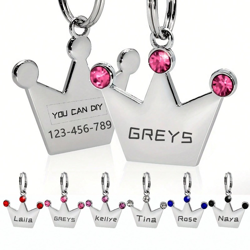Reflective Dog Collar Personalized Engraved - Double Side Personalzied Pet ID Tag