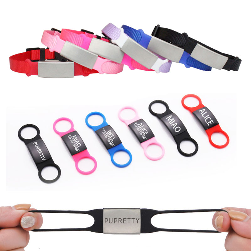 Reflective Dog Collar Personalized Engraved - Cho Thú Cưng Thẻ Ốp Inox