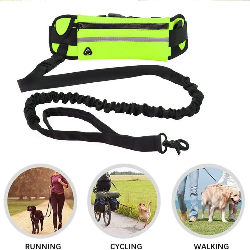 Hands Free Dog Running Leash Waist Belt - Hands Free Dog Leash for Running