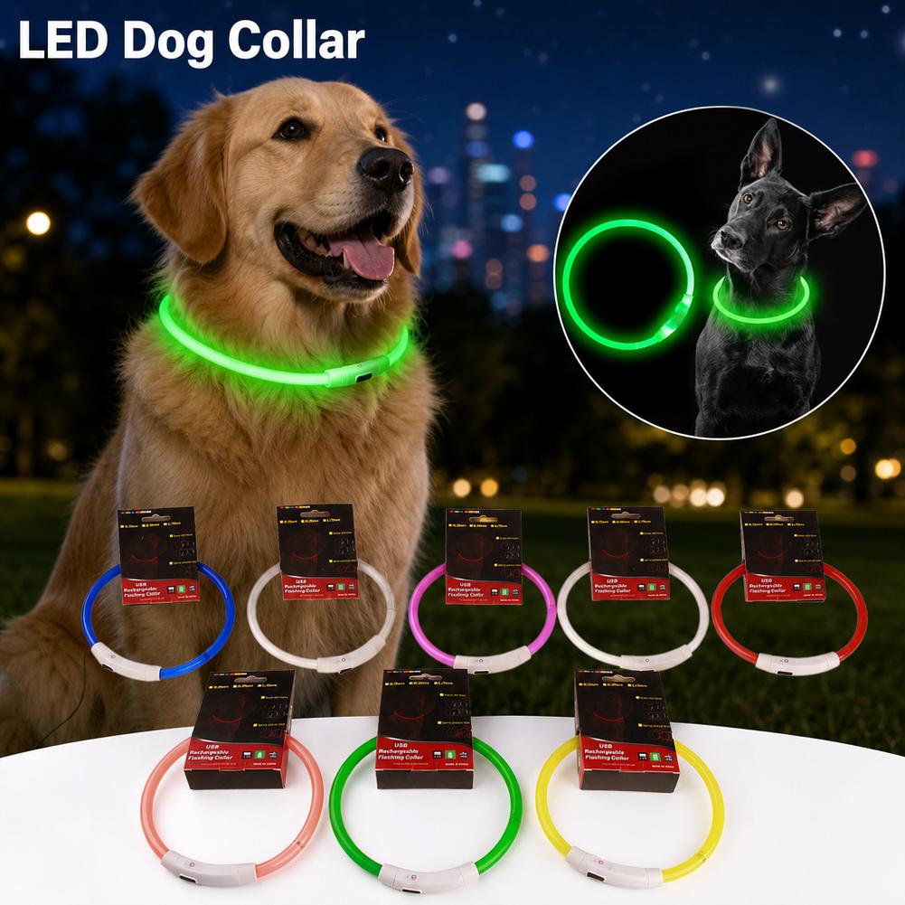 Led Dog Collar Glowing Rechargeable Usb - LED Dog Collar USB Rechargeable Glowing