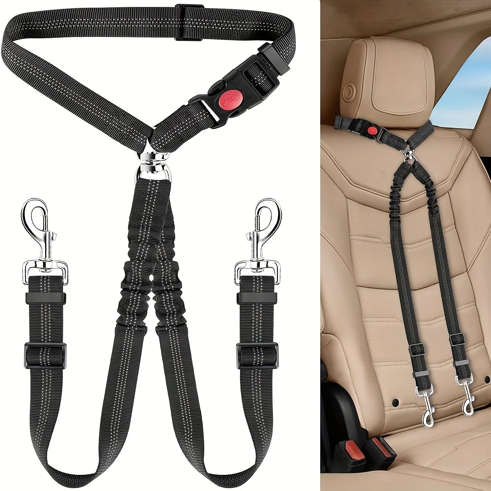 Dog Seat Belt Harness Safety Tether - Dog Seat Belt for Car,Dog Car
