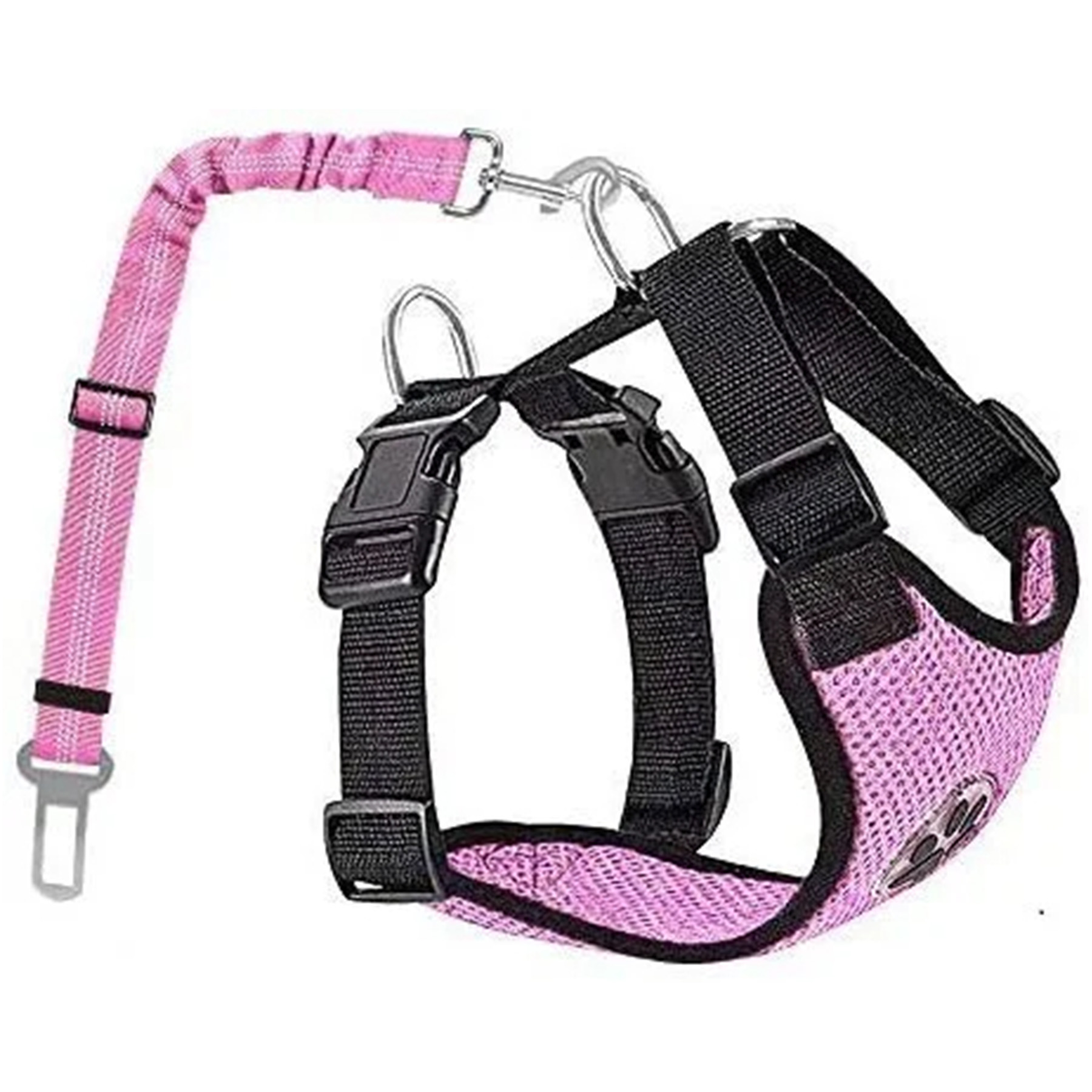 Dog Seat Belt Harness Safety Tether - Dog Car Harness Seatbelt Set, Dog