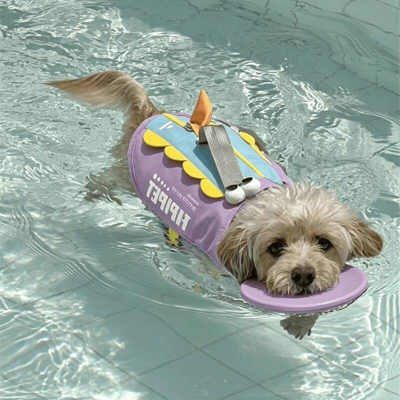 Dog Life Jacket Vest Buoyancy Handle - Dog Life Jacket Cute Shark Shape