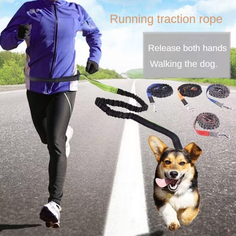 Hands Free Dog Running Leash Waist Belt - Hand Free Dog Leash for Pet