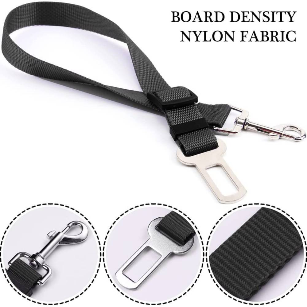 Dog Seat Belt Harness Safety Tether - Durable Dog Car Seat Belt Adjustable