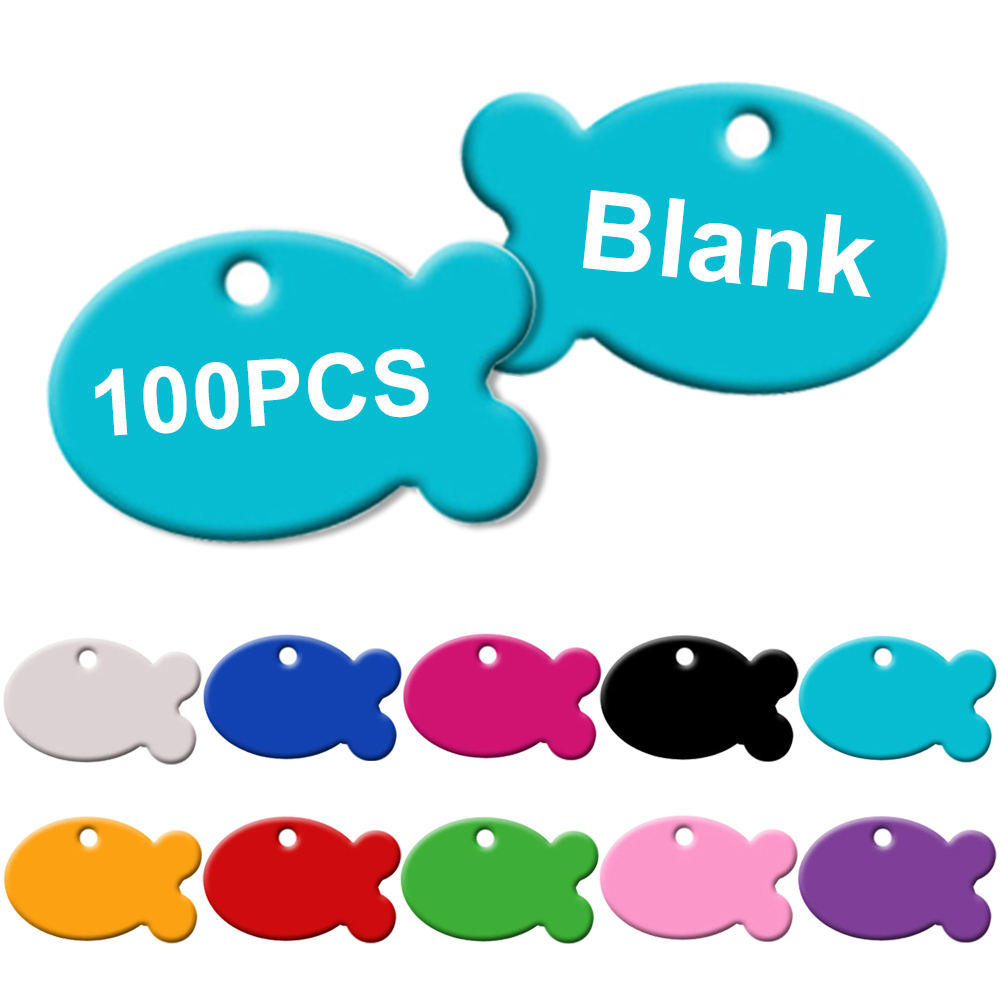 Wholesale 100Pcs Fish Shaped P - đánh giá và giá Reflective Dog Collar Personalized Engraved