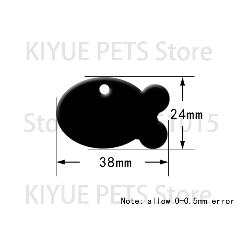 Wholesale 100Pcs Fish Shaped P - đánh giá và giá Reflective Dog Collar Personalized Engraved