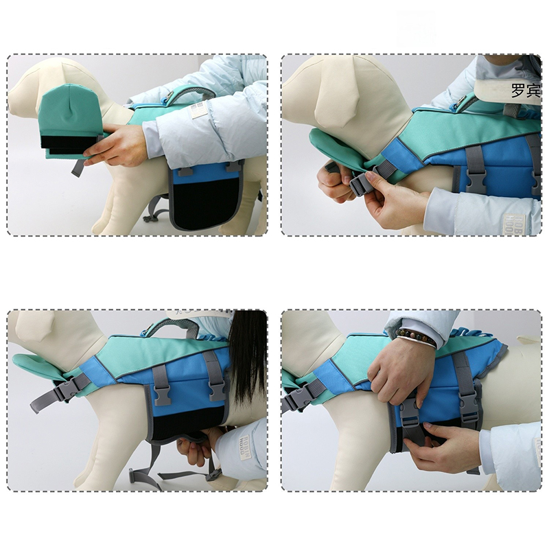 Dog Swimming Clothes Pet Dog L - đánh giá và giá Dog Life Jacket Vest Buoyancy Handle