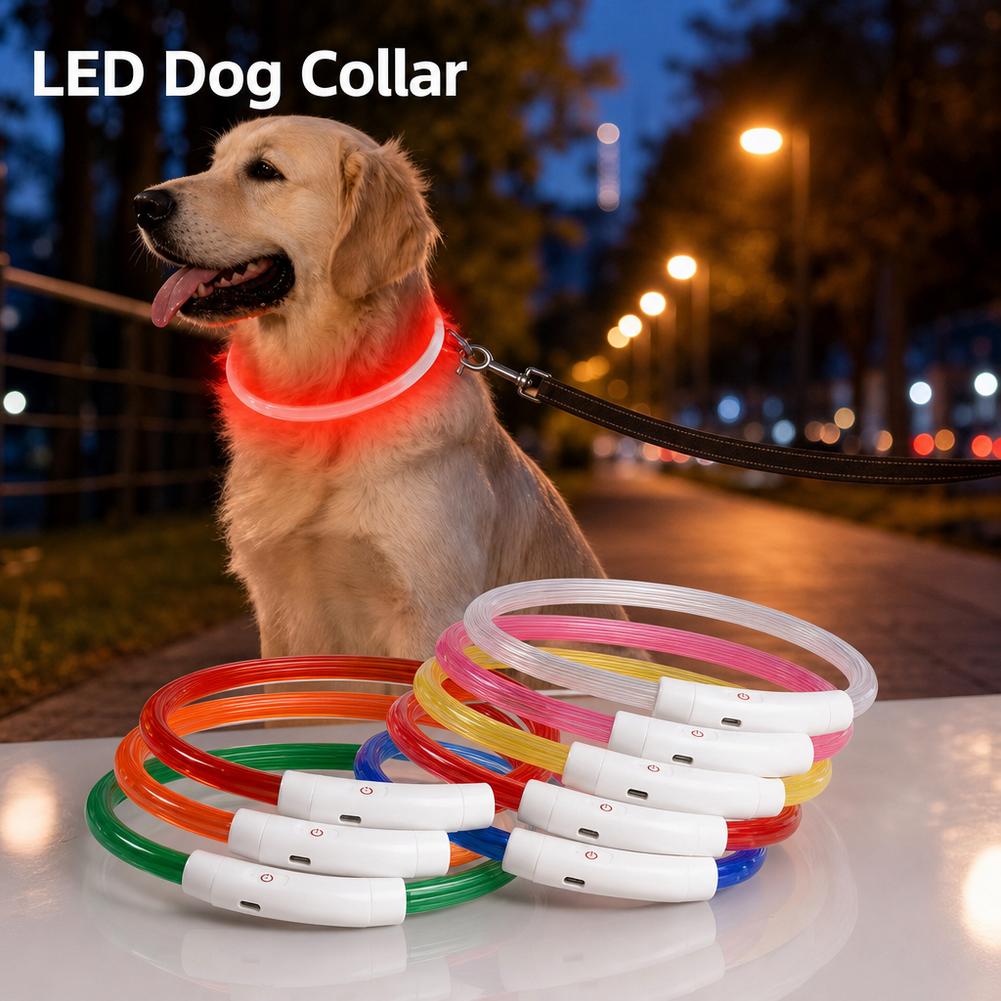 USB Rechargeable LED Dog Colla - đánh giá và giá Led Dog Collar Glowing Rechargeable Usb