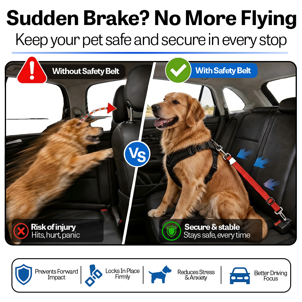 Dog Car Seat Belt Pet Safety H - đánh giá và giá Dog Seat Belt Harness Safety Tether
