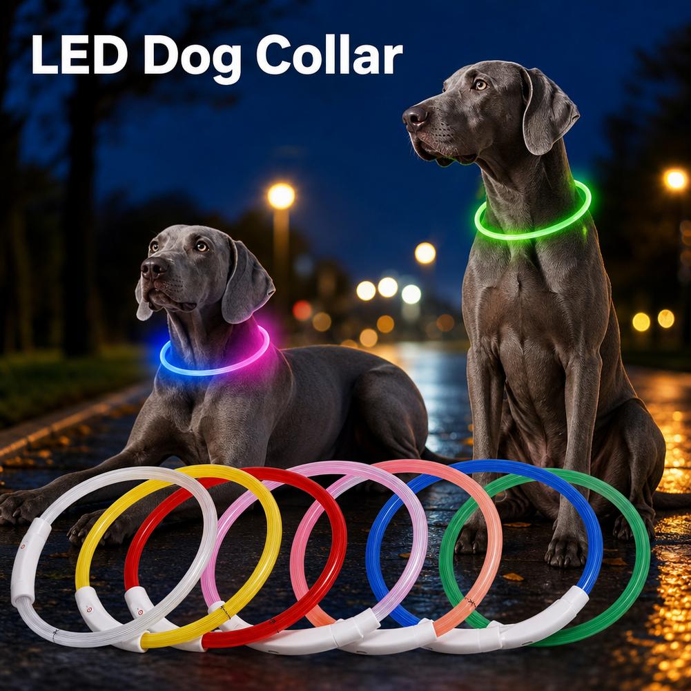 LED Dog Collar USB Rechargeabl - đánh giá và giá Led Dog Collar Glowing Rechargeable Usb