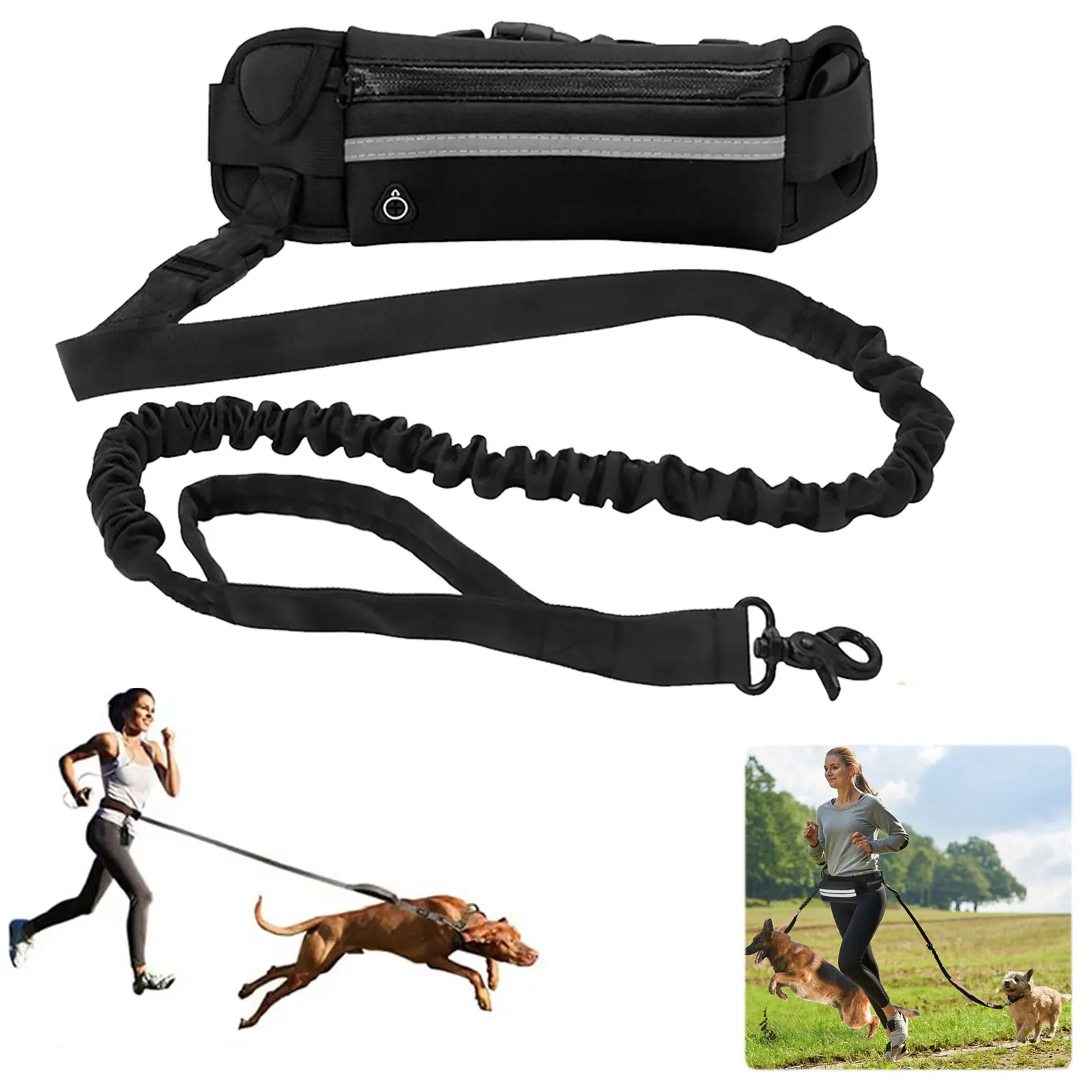 Hands Free Dog Leash Reflectiv - đánh giá và giá Hands Free Dog Running Leash Waist Belt