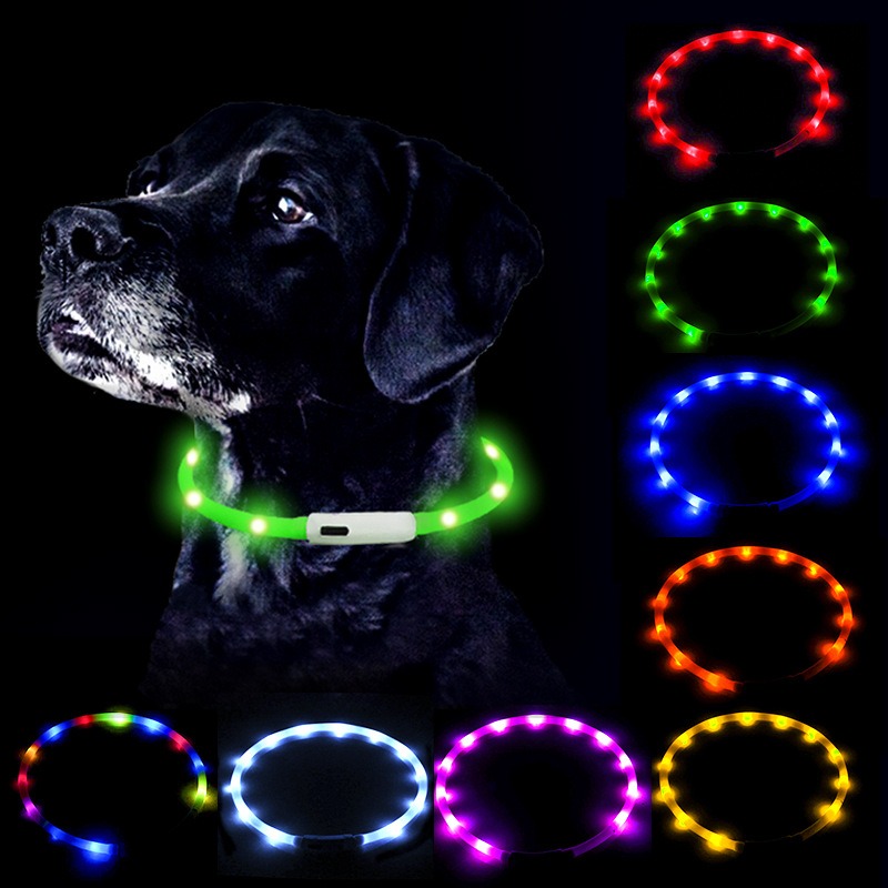 USB Rechargeable LED Dog Colla - đánh giá và giá Led Dog Collar Glowing Rechargeable Usb