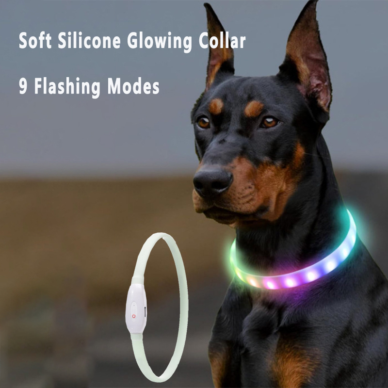 USB Rechargeable Glowing Colla - đánh giá và giá Led Dog Collar Glowing Rechargeable Usb