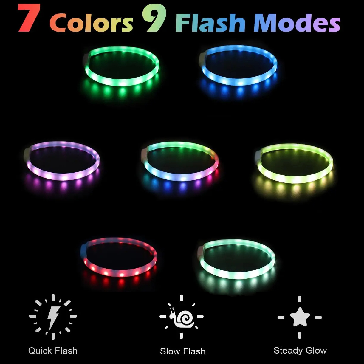 USB Rechargeable Glowing Colla - đánh giá và giá Led Dog Collar Glowing Rechargeable Usb