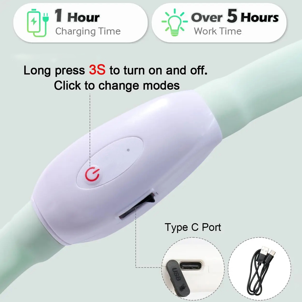 USB Rechargeable Glowing Colla - đánh giá và giá Led Dog Collar Glowing Rechargeable Usb