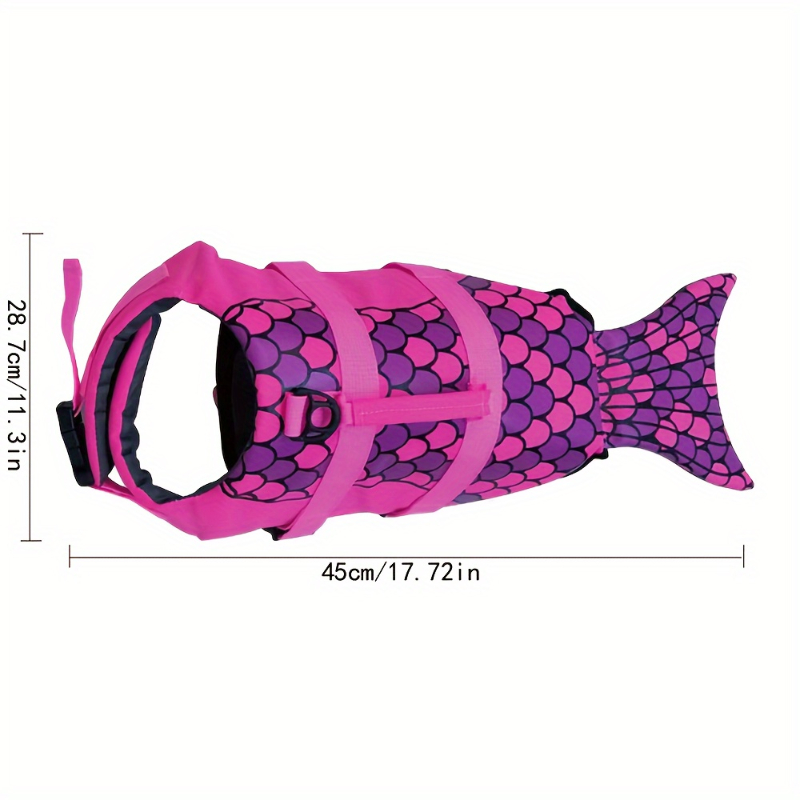 Shark/Mermaid Dog Life Jacket  - đánh giá và giá Dog Life Jacket Vest Buoyancy Handle