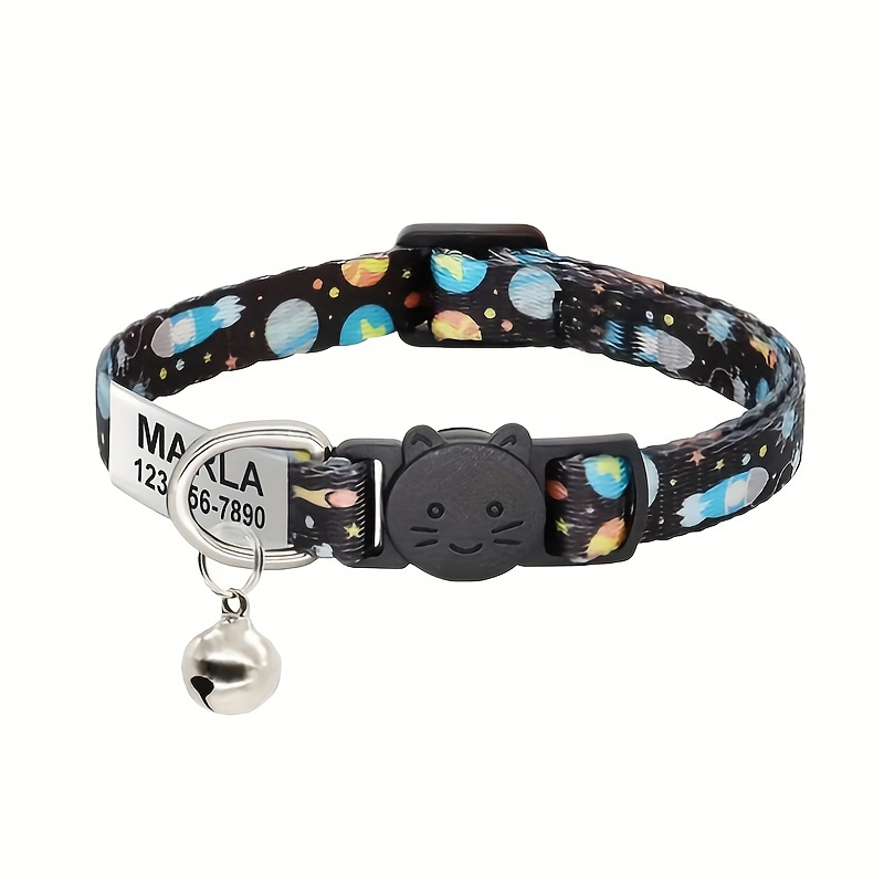 Custom Adjustable Space Planet - đánh giá và giá Reflective Dog Collar Personalized Engraved