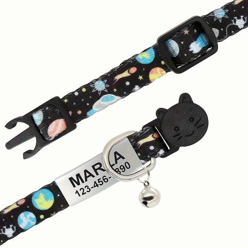 Custom Adjustable Space Planet - đánh giá và giá Reflective Dog Collar Personalized Engraved