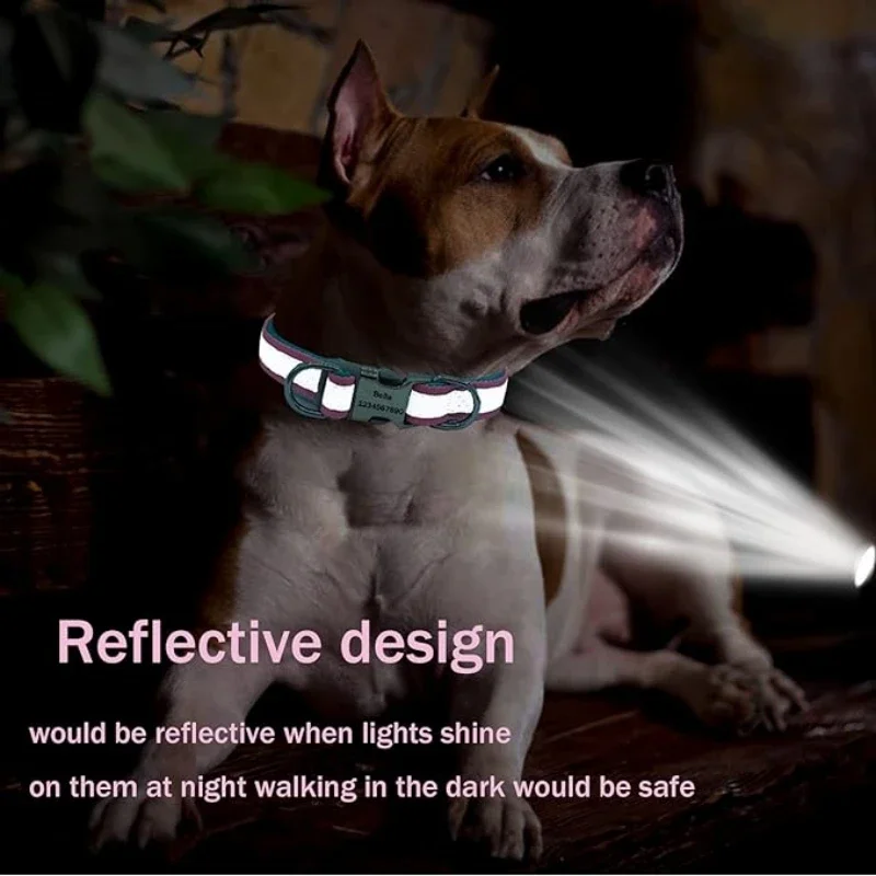 Adjustable Reflective Personal - đánh giá và giá Reflective Dog Collar Personalized Engraved