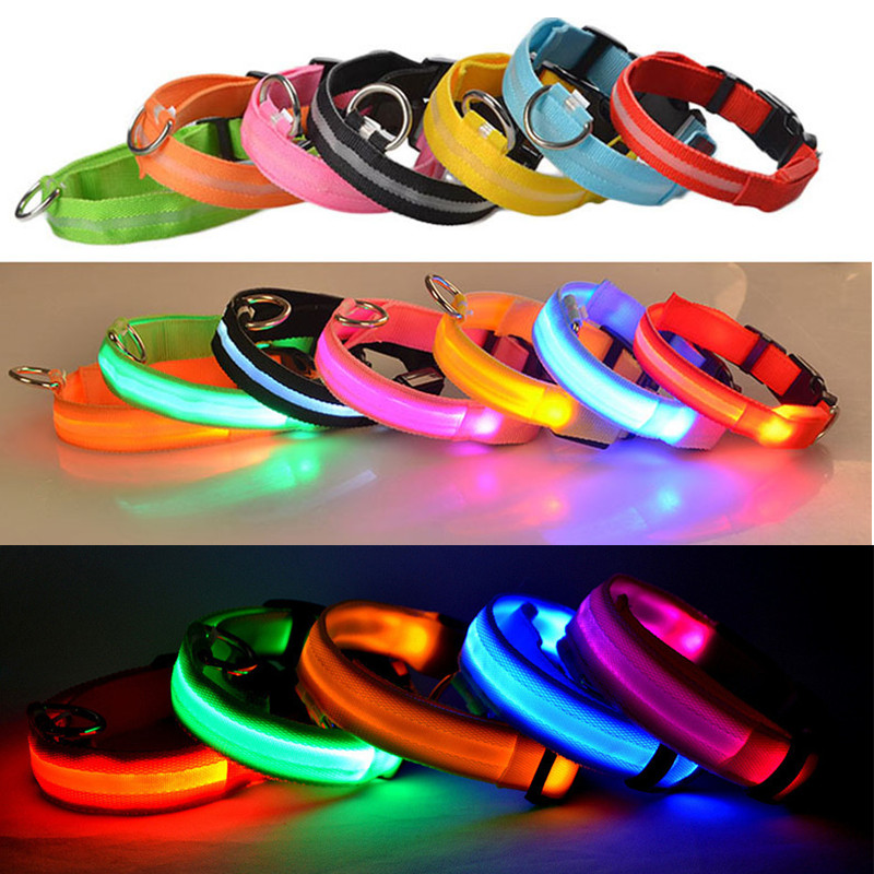 Colorful USB Rechargeable Pet  - đánh giá và giá Led Dog Collar Glowing Rechargeable Usb