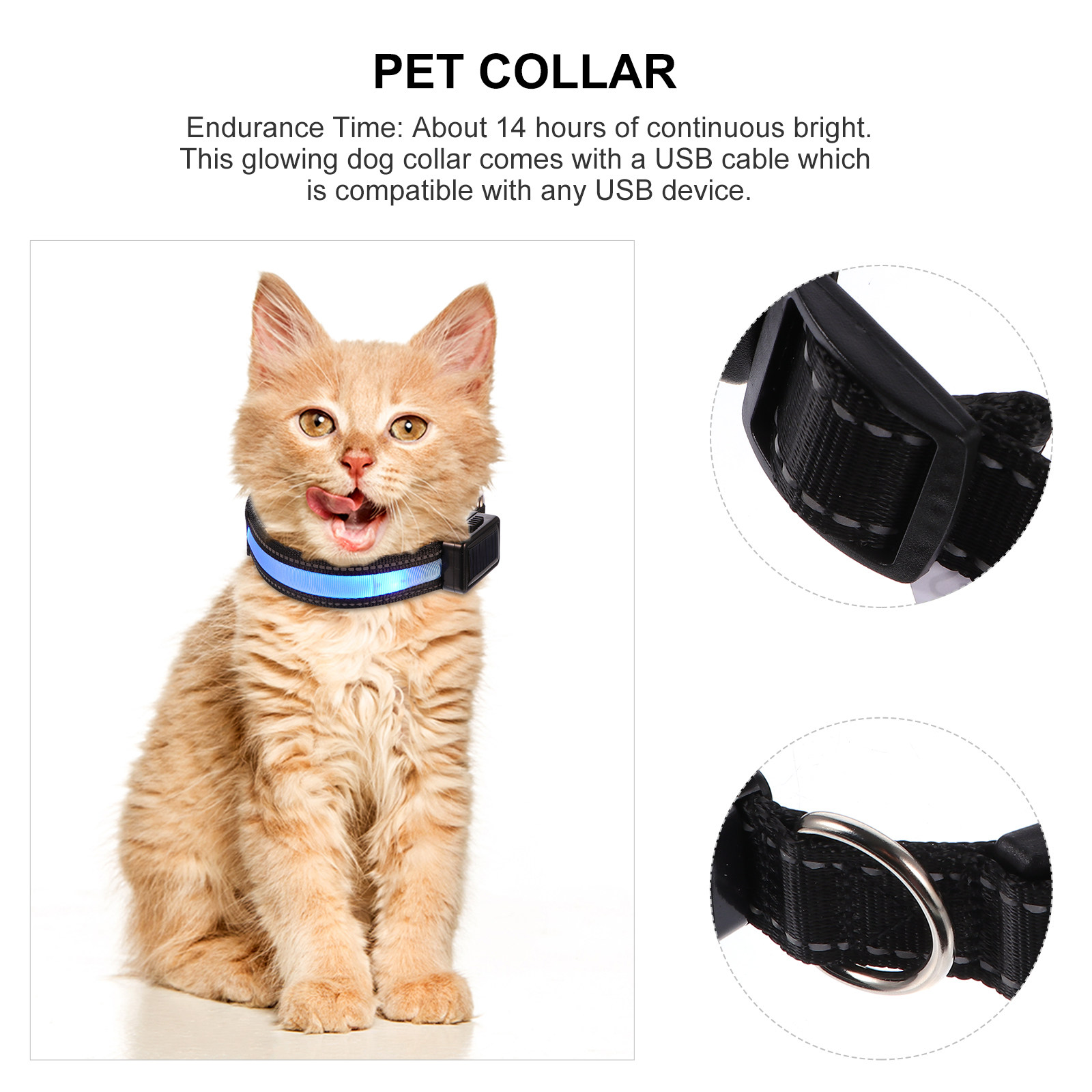 1Set USB Rechargeable LED Dog  - đánh giá và giá Led Dog Collar Glowing Rechargeable Usb