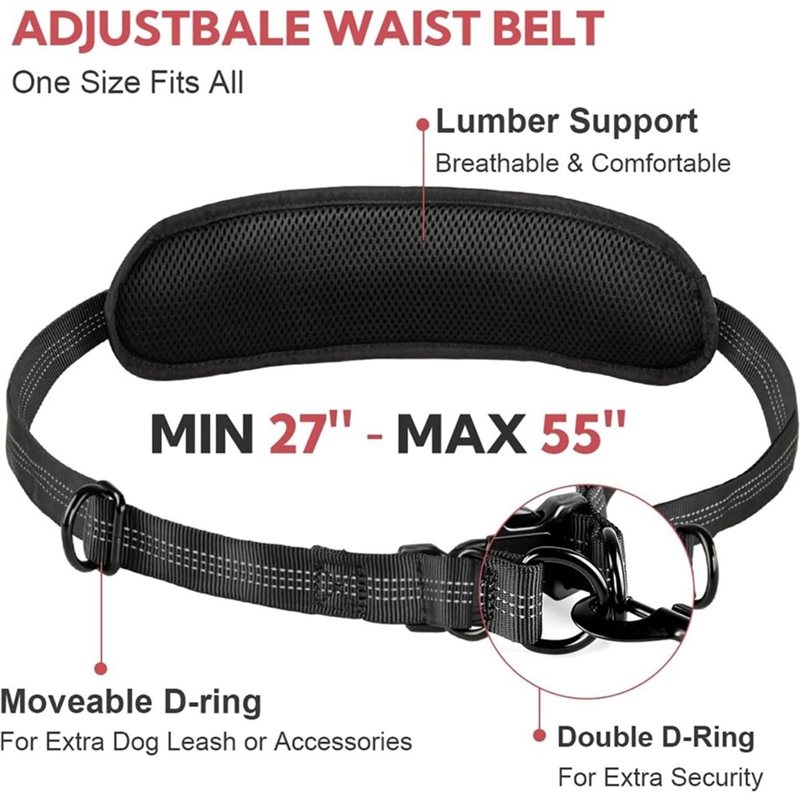 B-Est Zipper Pouch For Dog Lea - đánh giá và giá Hands Free Dog Running Leash Waist Belt