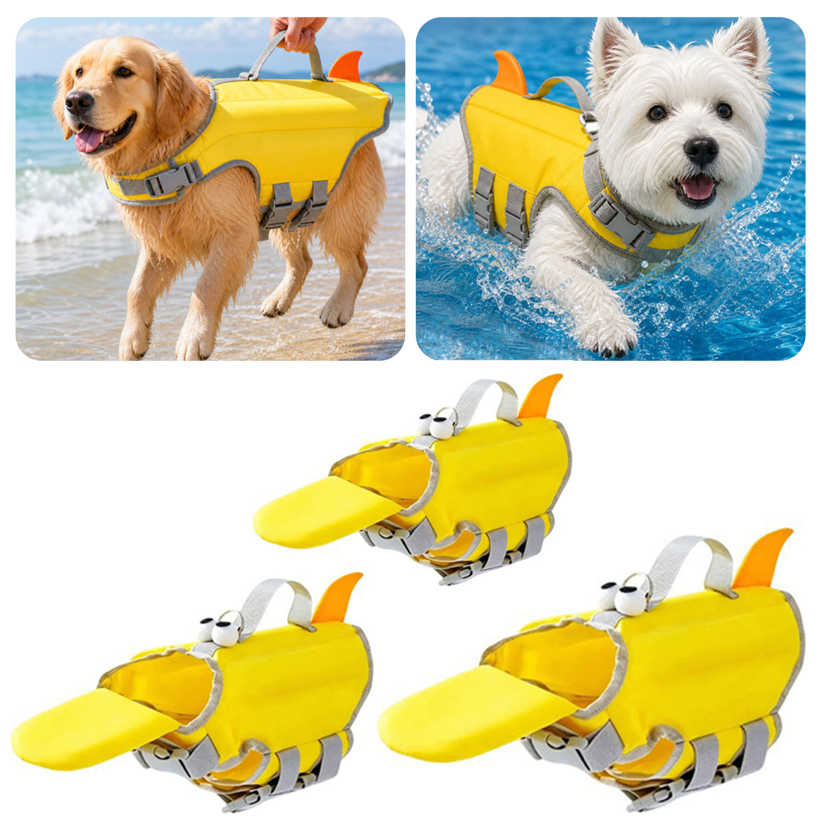 Dog Life Jackets High-Buoyancy - đánh giá và giá Dog Life Jacket Vest Buoyancy Handle