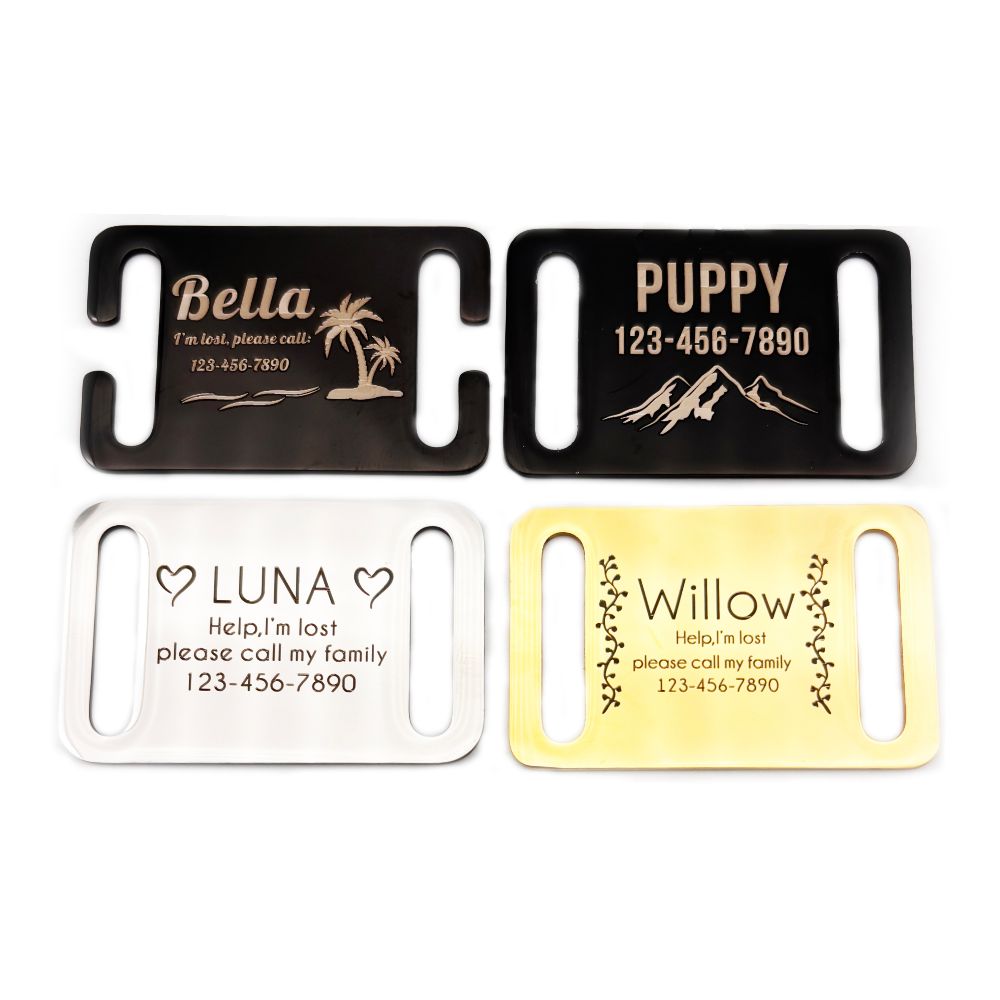 Personalized Pet ID Tag Slide- - đánh giá và giá Reflective Dog Collar Personalized Engraved
