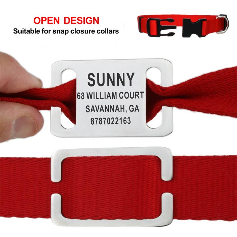 Personalized Pet ID Tag Slide- - đánh giá và giá Reflective Dog Collar Personalized Engraved