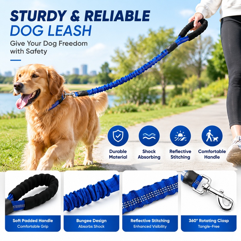 47.2in Heavy Duty Bungee Dog L - đánh giá và giá Bungee Dog Leash Shock Absorbing