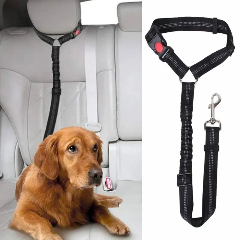 2-in-1 Adjustable Reflective D - đánh giá và giá Dog Seat Belt Harness Safety Tether