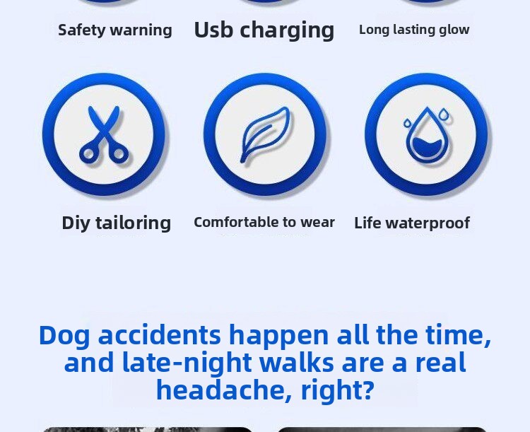 Glowing Dog Collar LED Light F - đánh giá và giá Led Dog Collar Glowing Rechargeable Usb