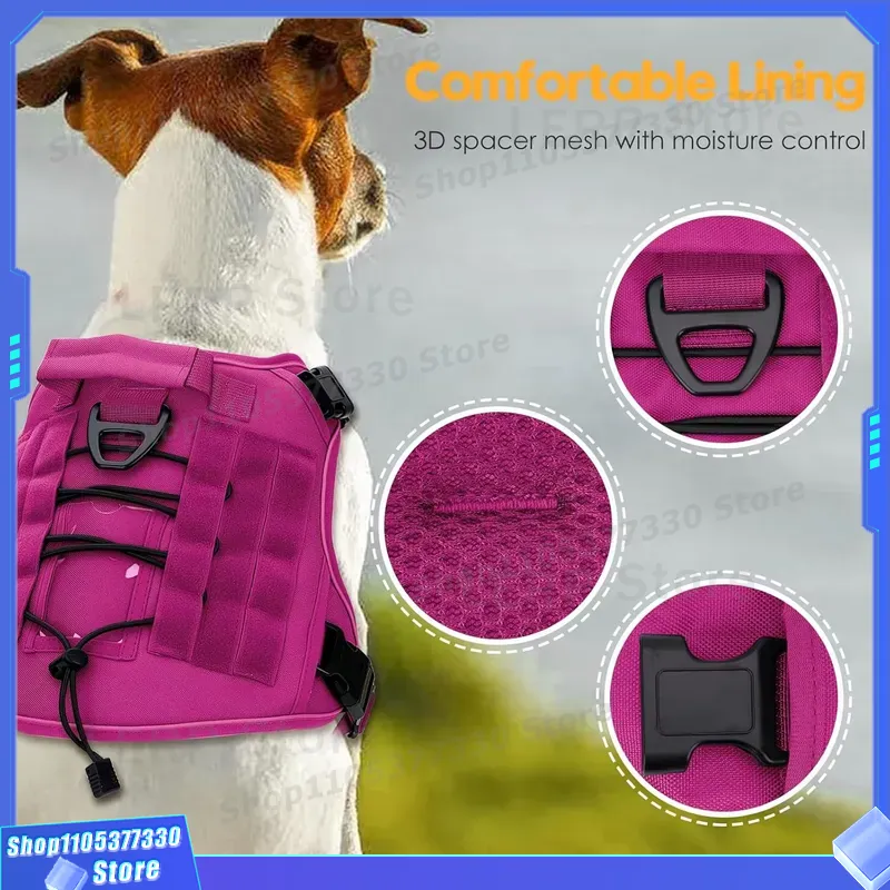 Heavy Duty Tactical Dog Harnes - đánh giá và giá Tactical Dog Harness Military K9 Molle