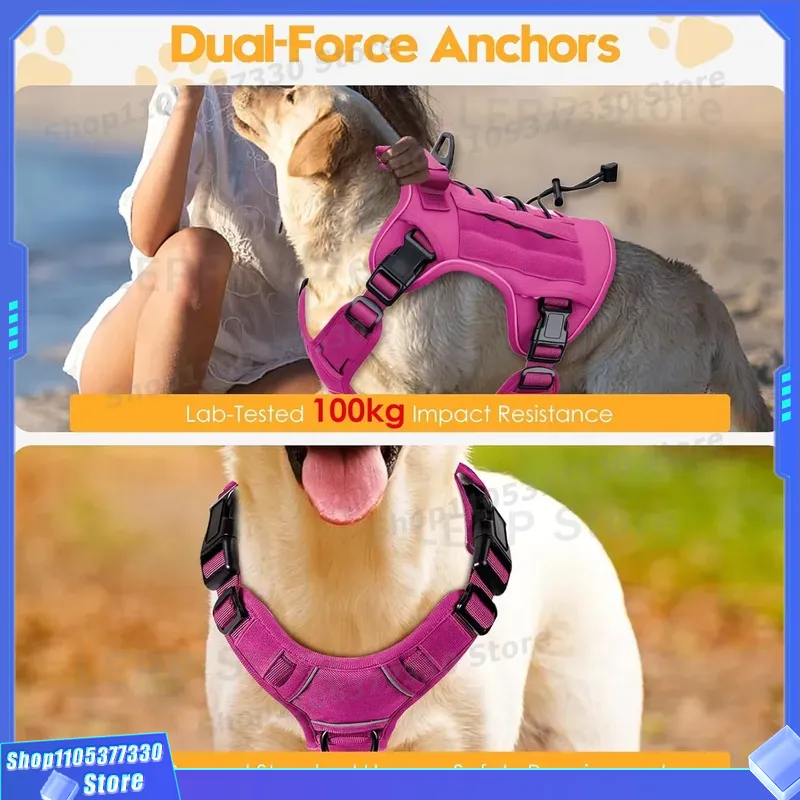 Heavy Duty Tactical Dog Harnes - đánh giá và giá Tactical Dog Harness Military K9 Molle
