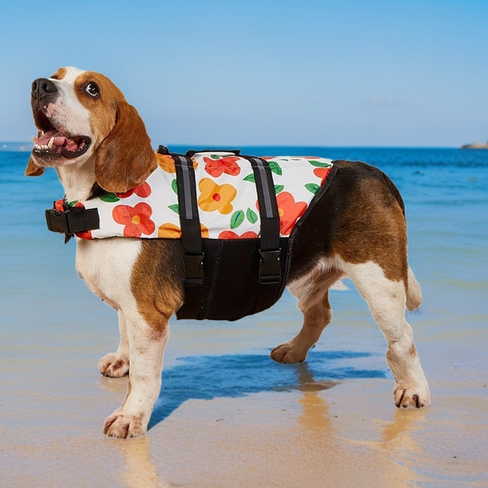 Dog Life Jacket with Rescue Ha - đánh giá và giá Dog Life Jacket Vest Buoyancy Handle