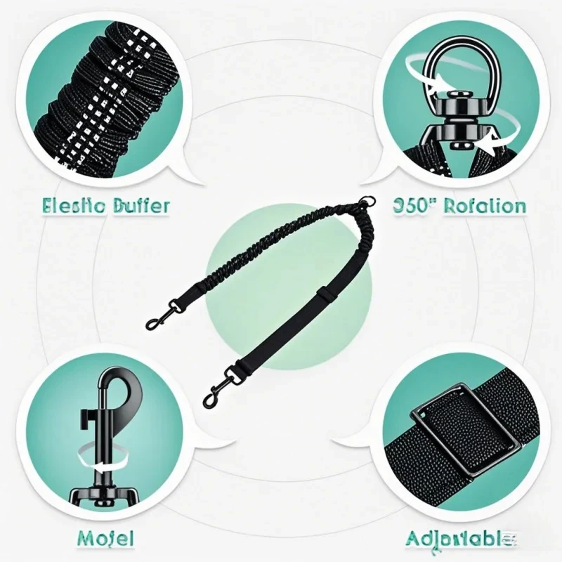 Shock Absorbing Bungee Dual Do - đánh giá và giá Bungee Dog Leash Shock Absorbing