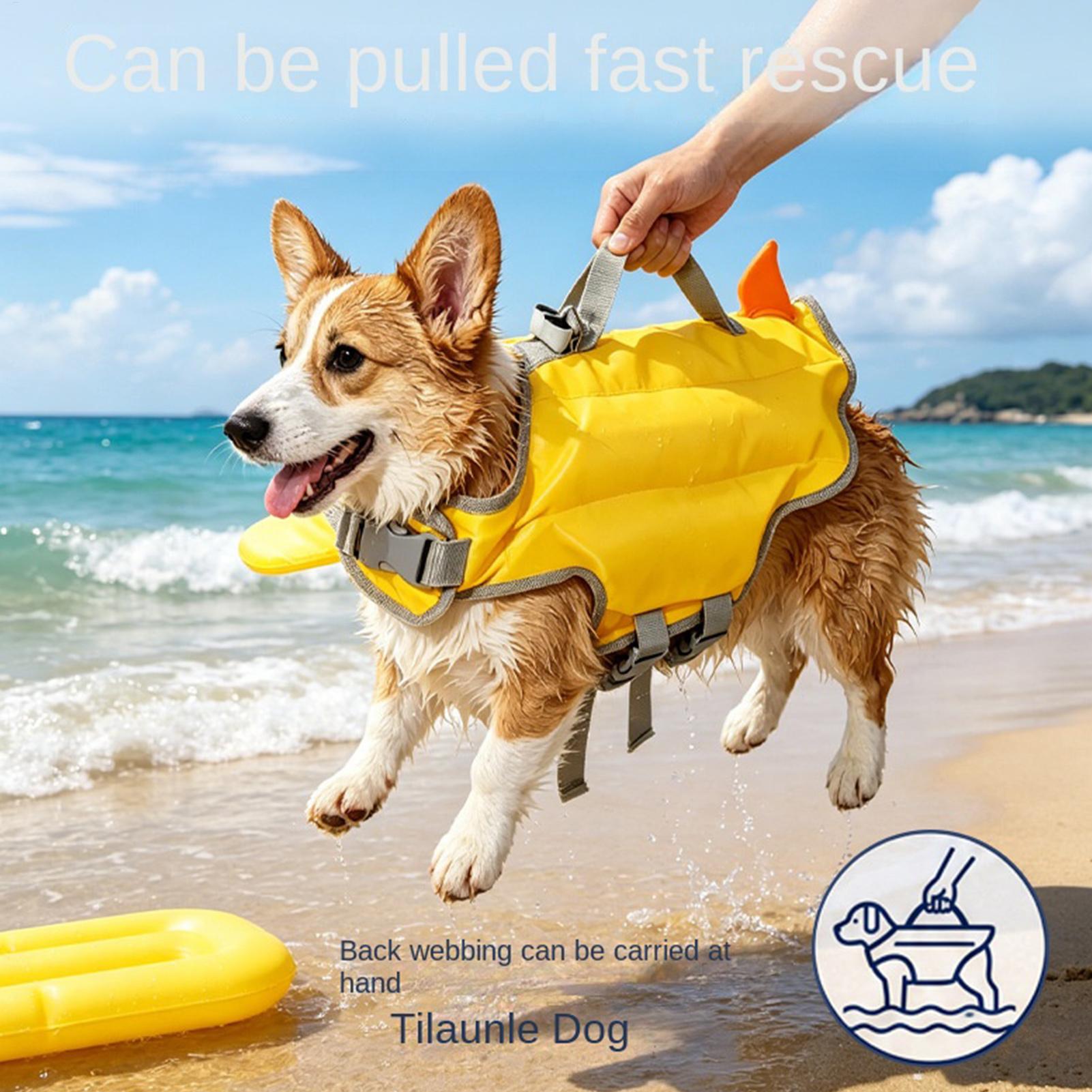 Dog Life Vest High Buoyancy Pe - đánh giá và giá Dog Life Jacket Vest Buoyancy Handle