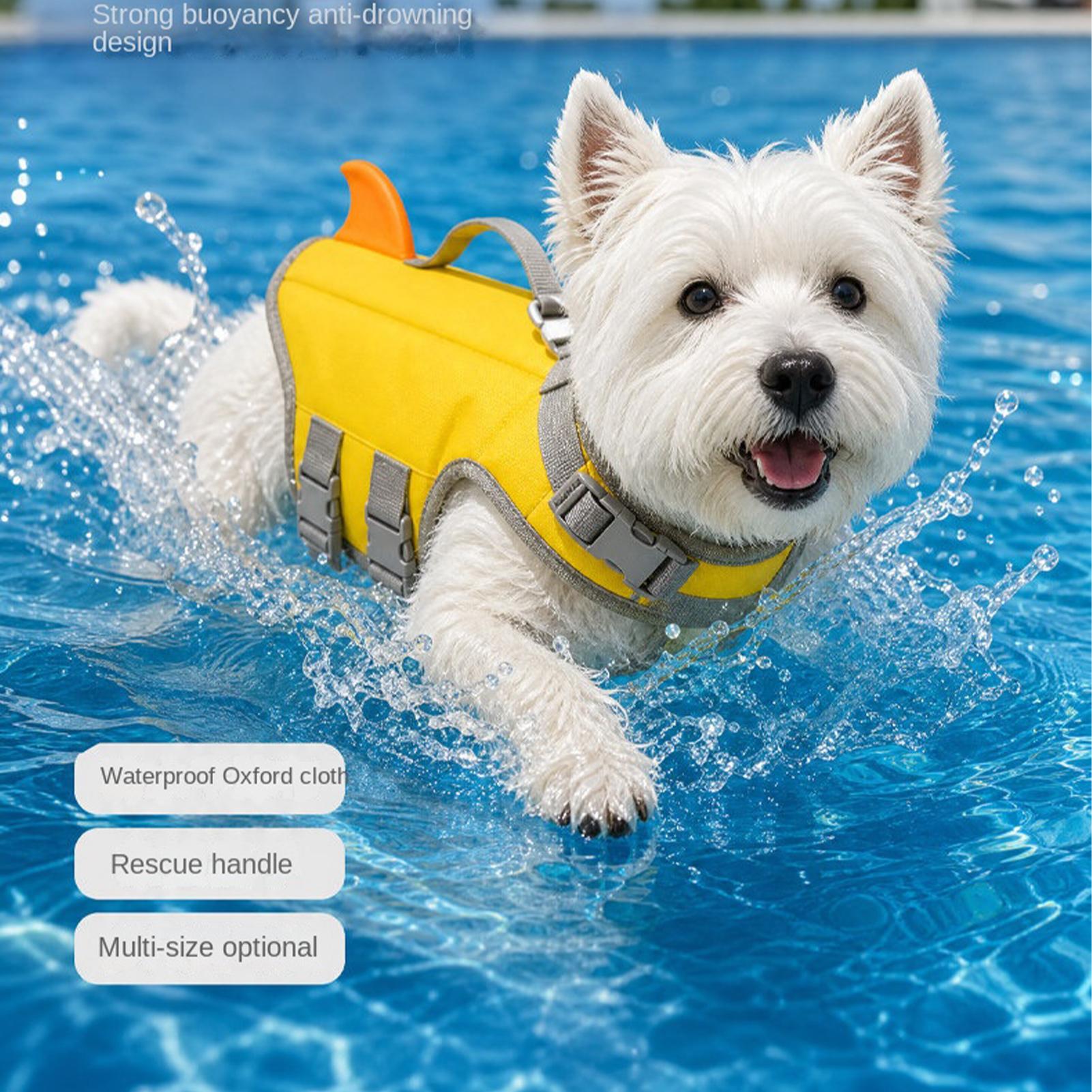 Dog Life Vest High Buoyancy Pe - đánh giá và giá Dog Life Jacket Vest Buoyancy Handle