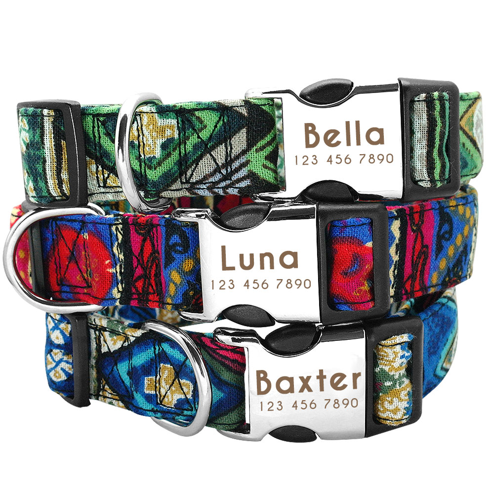 Cá Tính Nylon Cổ Chó Tùy Chỉnh - đánh giá và giá Reflective Dog Collar Personalized Engraved