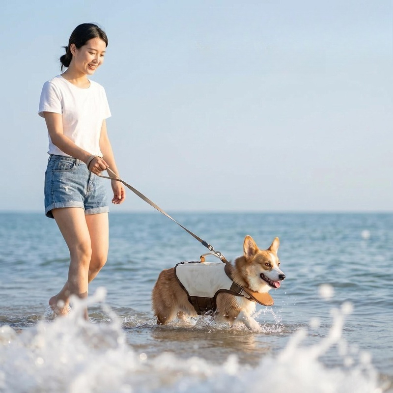 Dog Life Jacket with Rescue Ha - đánh giá và giá Dog Life Jacket Vest Buoyancy Handle