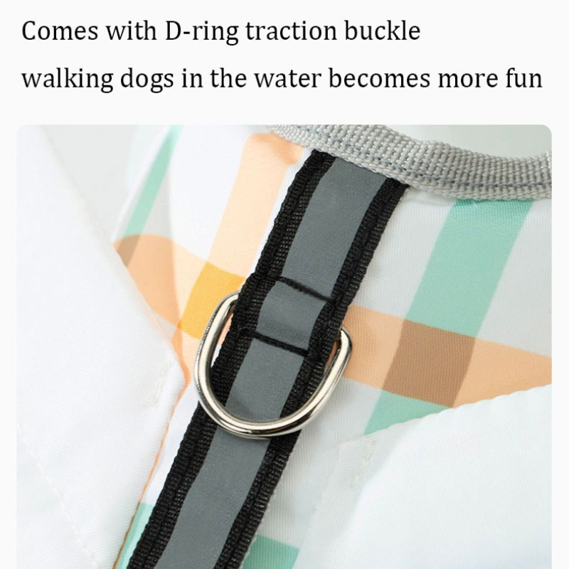 Plaid Dog Life Jacket High Buo - đánh giá và giá Dog Life Jacket Vest Buoyancy Handle