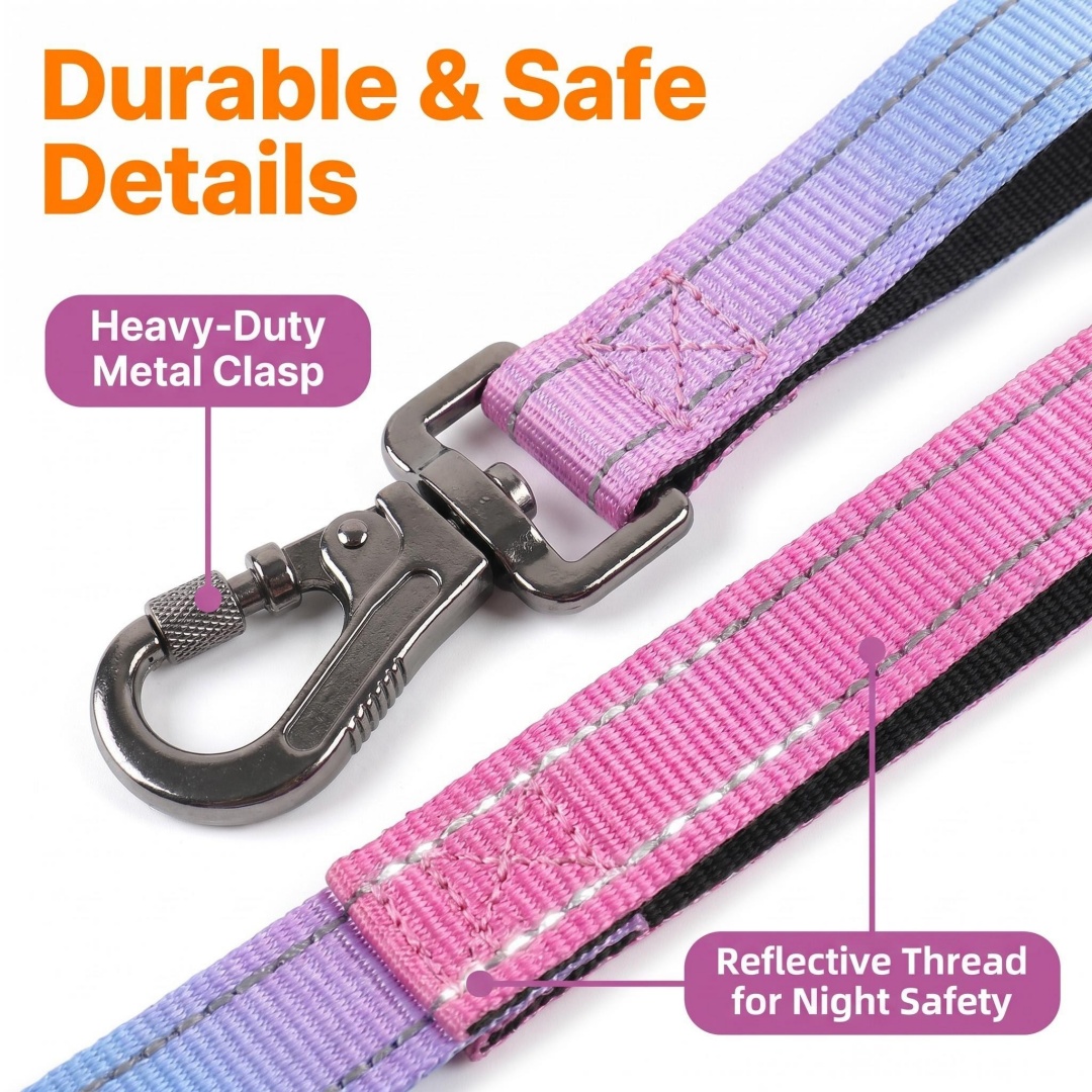 Gradient Color Hands-Free Dog  - đánh giá và giá Bungee Dog Leash Shock Absorbing