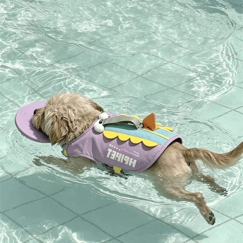 Dog Life Jacket Cute Shark Sha - đánh giá và giá Dog Life Jacket Vest Buoyancy Handle