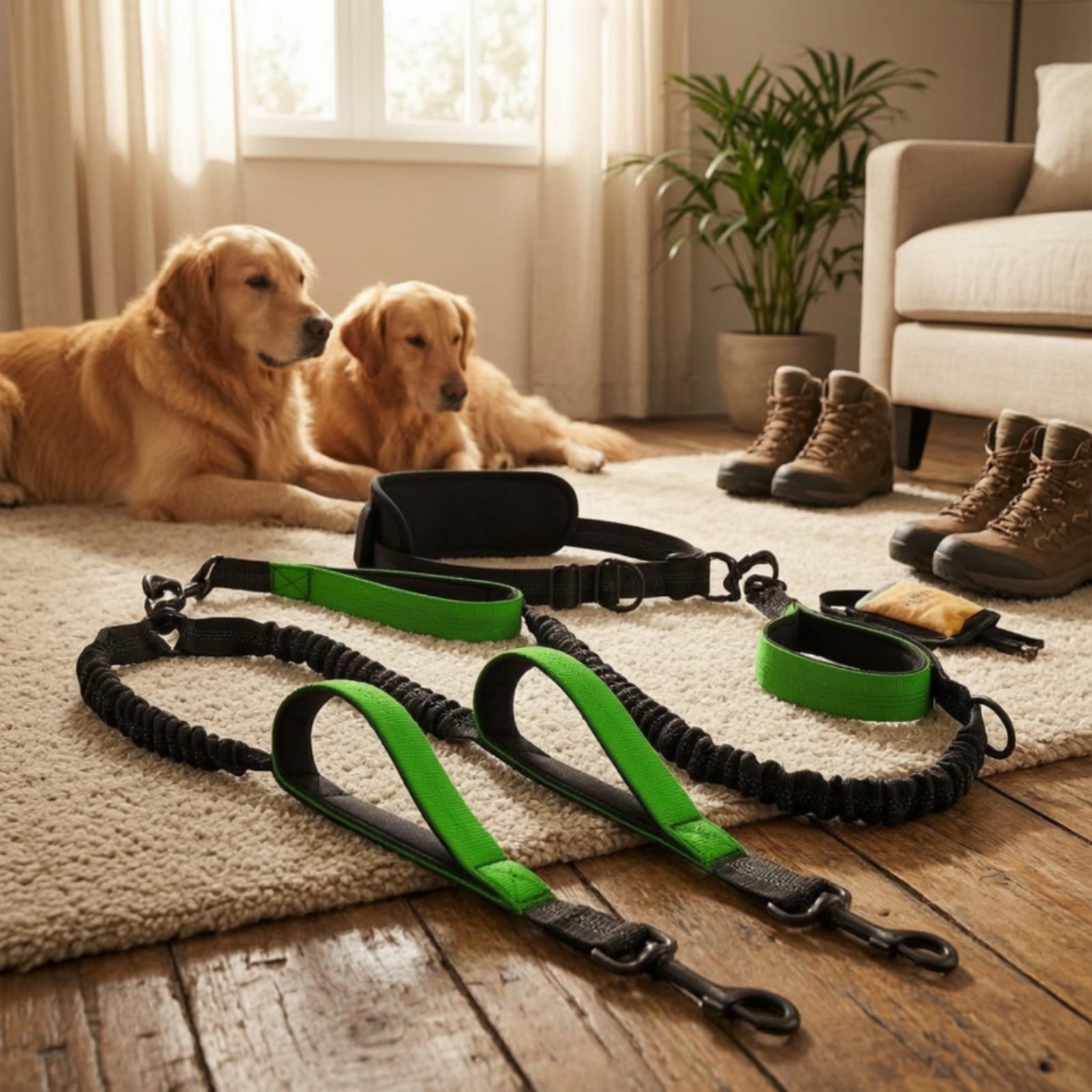 Dual Head Leash Hands Free Dog - đánh giá và giá Hands Free Dog Running Leash Waist Belt