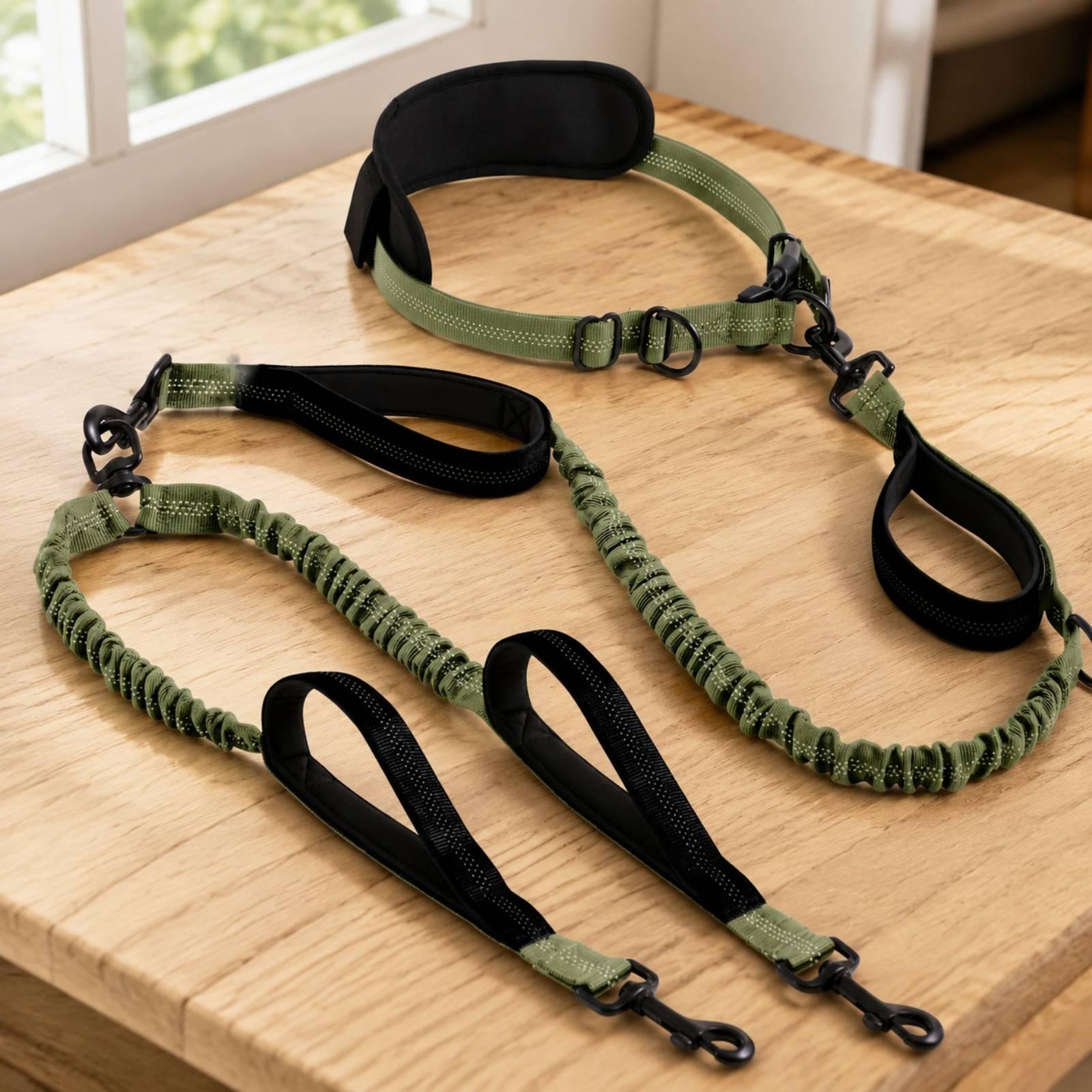 Dual Head Leash Hands Free Dog - đánh giá và giá Hands Free Dog Running Leash Waist Belt